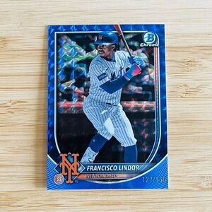 FRANCISCO LINDOR 2025 Bowman Chrome Blue Geometric Refractor /150